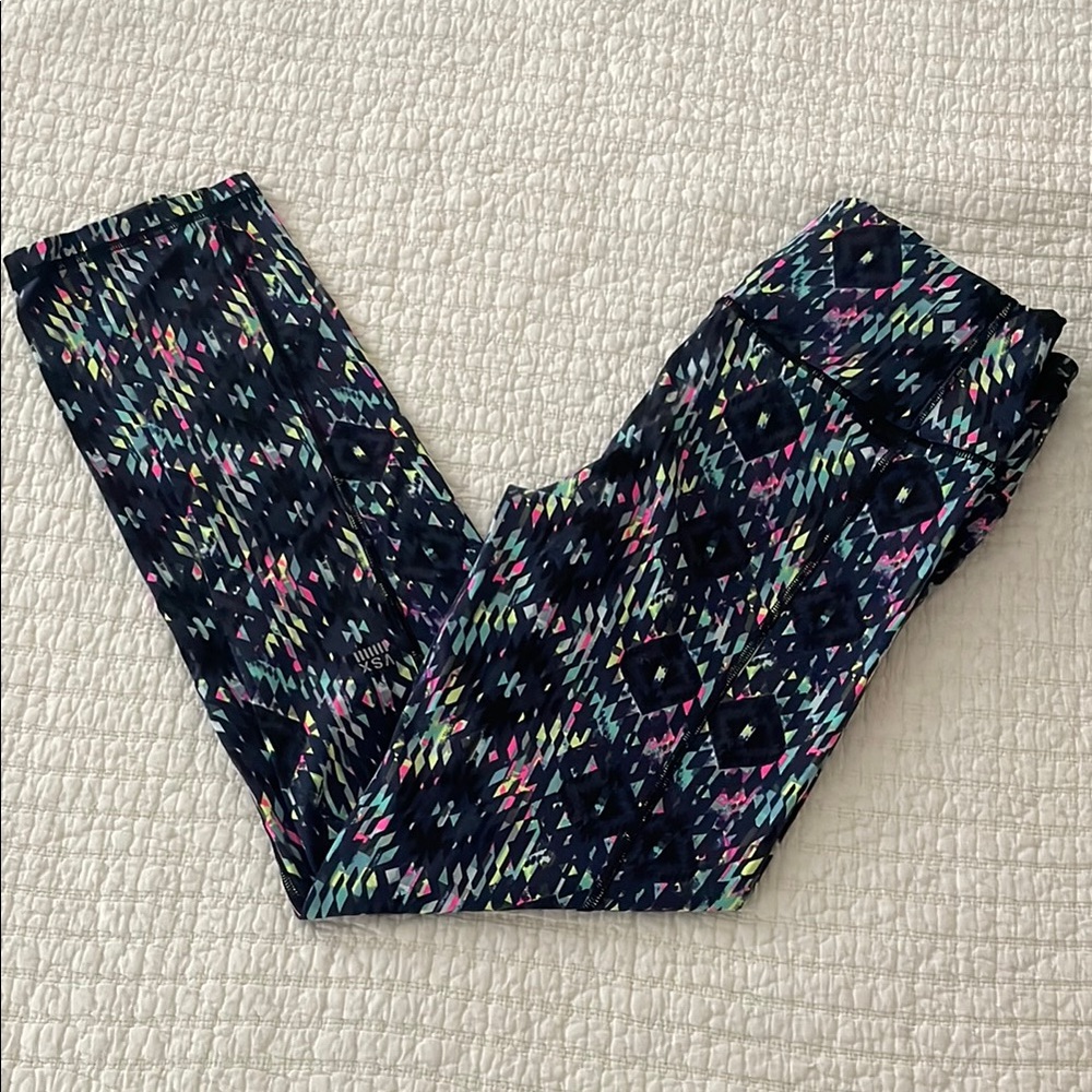 Kids Navy Geometric Print Leggings